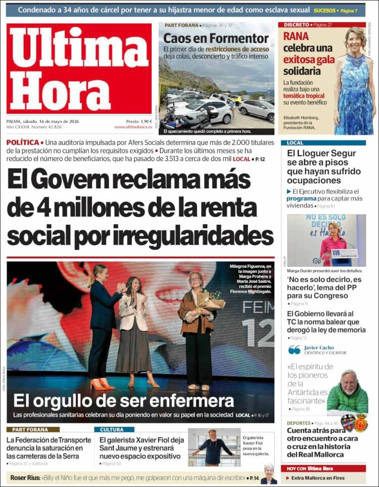 Portada de Última Hora (Espa&ntilde;a)
