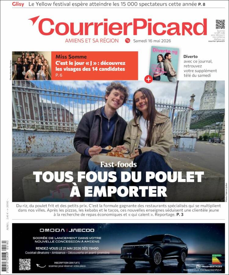 Portada de Courrier Picard (Francia)