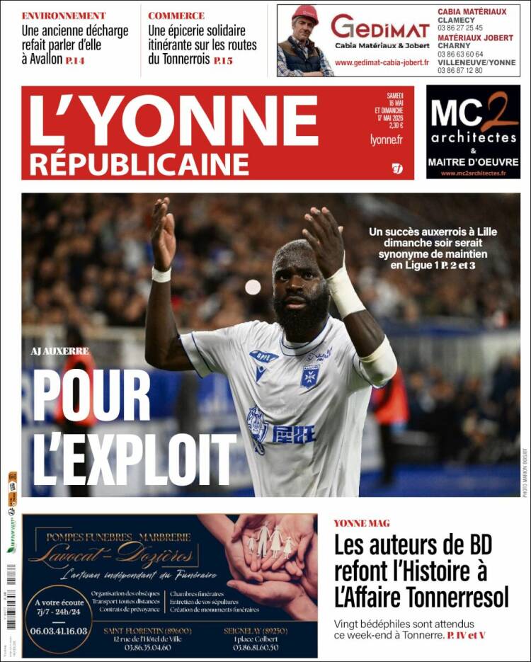 Portada de L'Yonne-Républicaine (Francia)