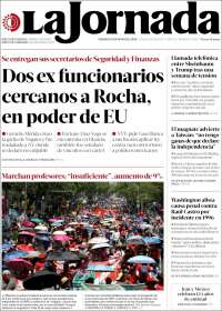 Portada de La Jornada (Mexico)