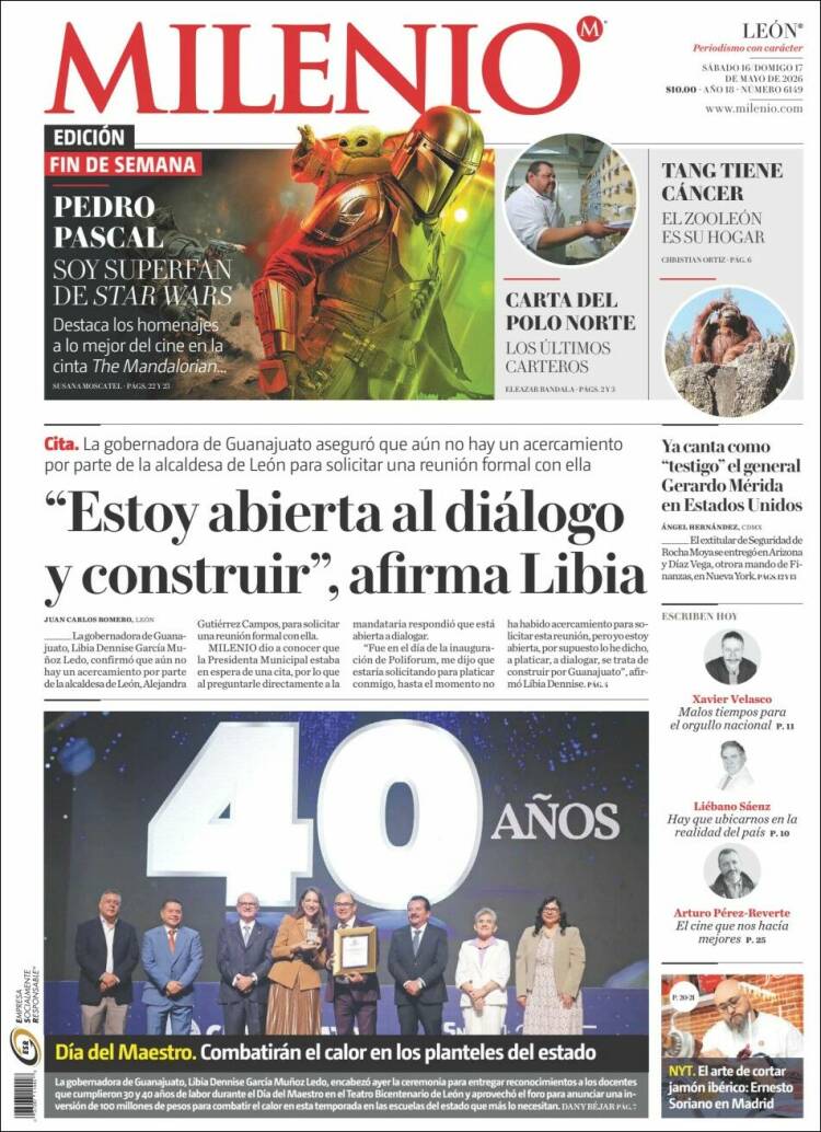 Portada de Milenio de León (M&eacute;xico)