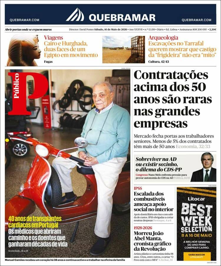 Portada de Público (Portugal)