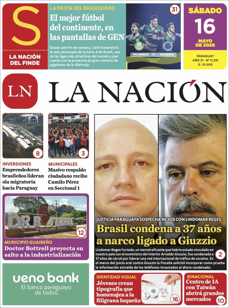 Portada de La Nación (Paraguay)