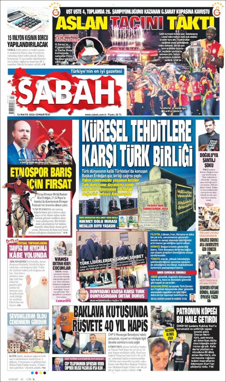 Portada de Sabah (Turqu&iacute;a)