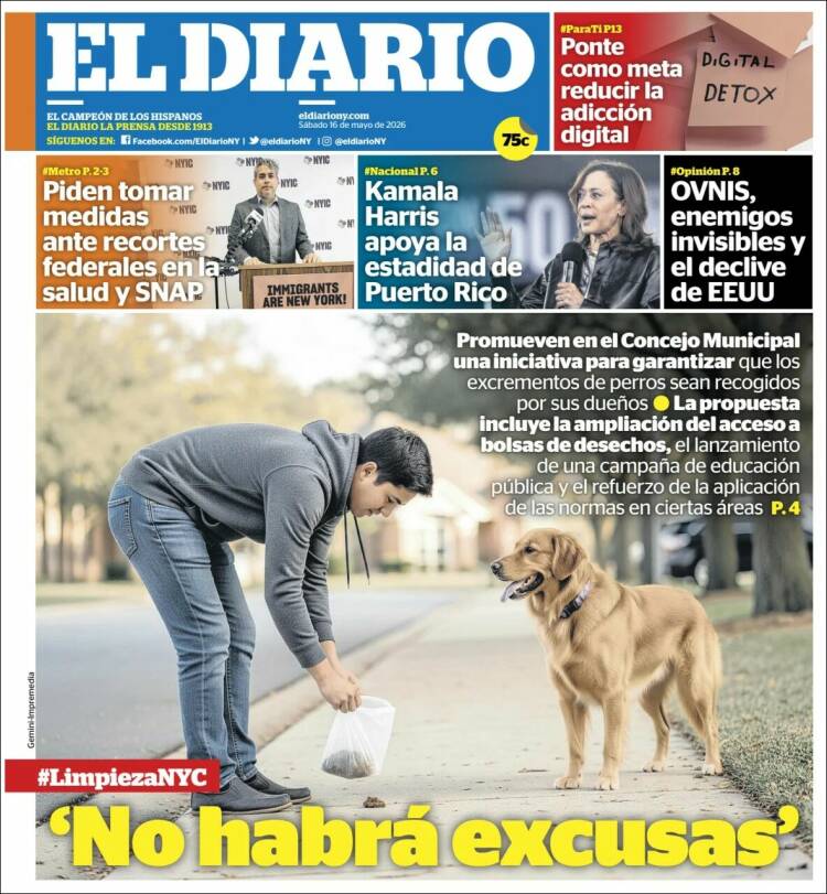 Portada de El Diario NY (USA)