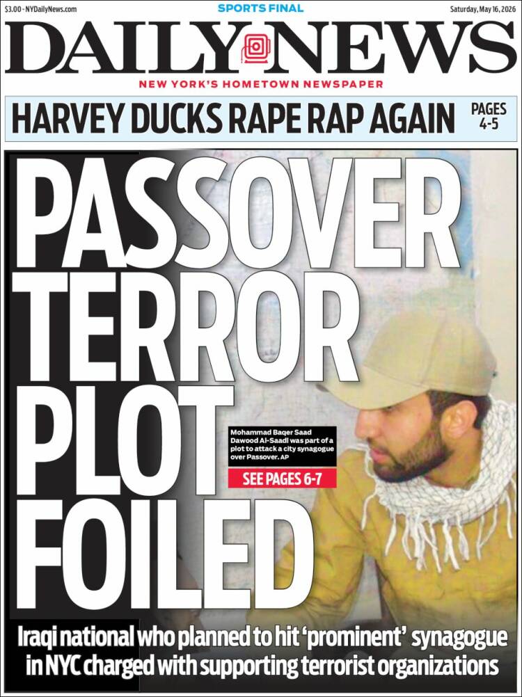 Portada de Daily News - New York (USA)