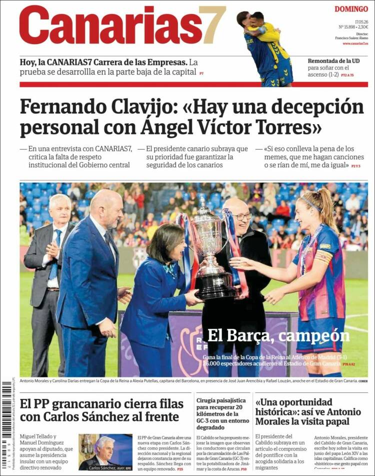 Portada de Canarias 7 (Espa&ntilde;a)