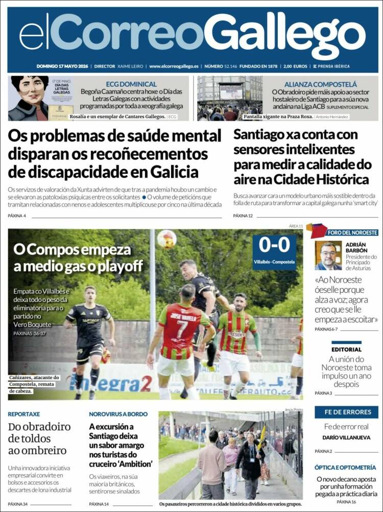 Portada de El Correo Gallego (Espa&ntilde;a)