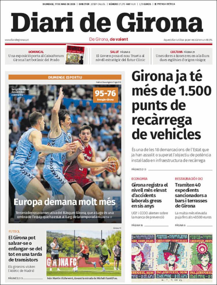 Portada de Diari de Girona (Espa&ntilde;a)