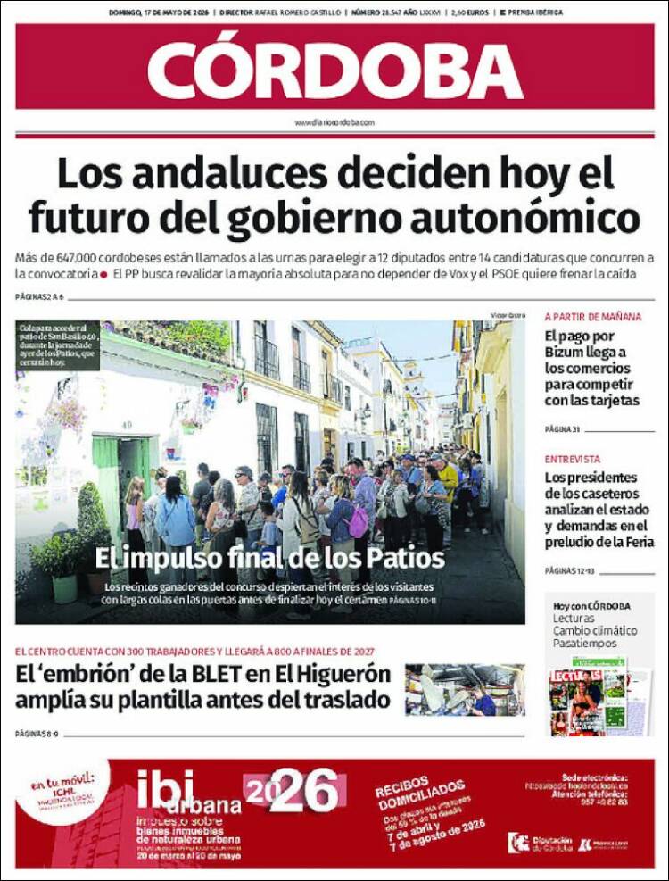 Portada de Diario de Córdoba (Espa&ntilde;a)