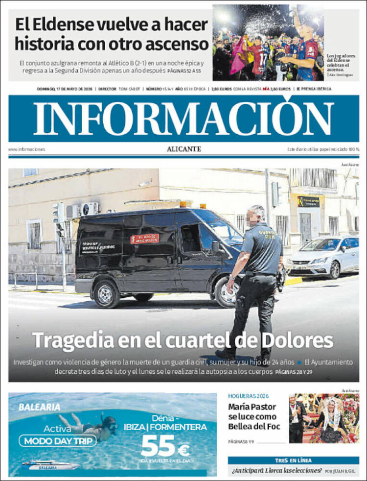 Portada de Diario Información (Espa&ntilde;a)
