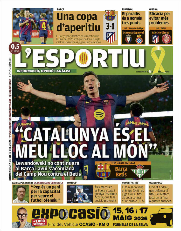 Portada de L'Esportiu (Espa&ntilde;a)