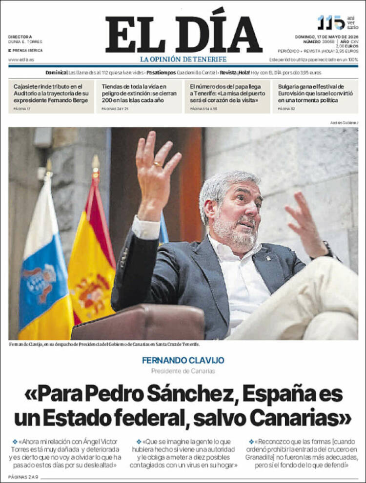 Portada de El Día (Espa&ntilde;a)