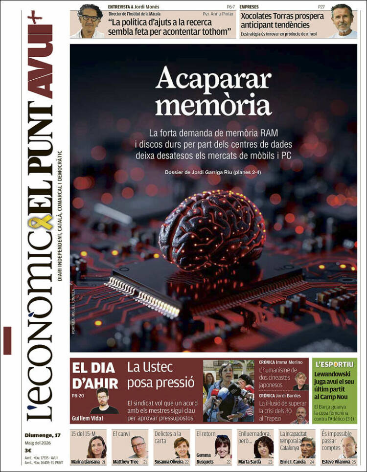 Portada de El Punt Avui (Espa&ntilde;a)