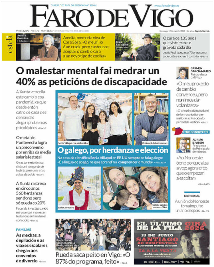 Portada de Faro de Vigo (Espa&ntilde;a)