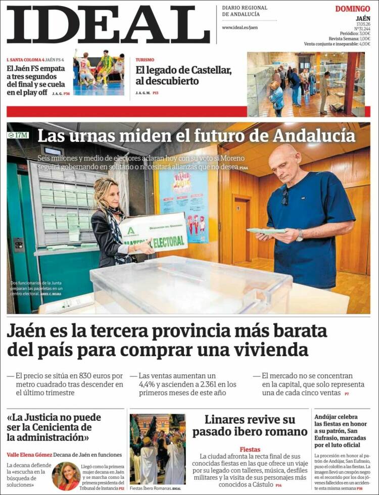 Portada de El Ideal de Jaén (Espa&ntilde;a)