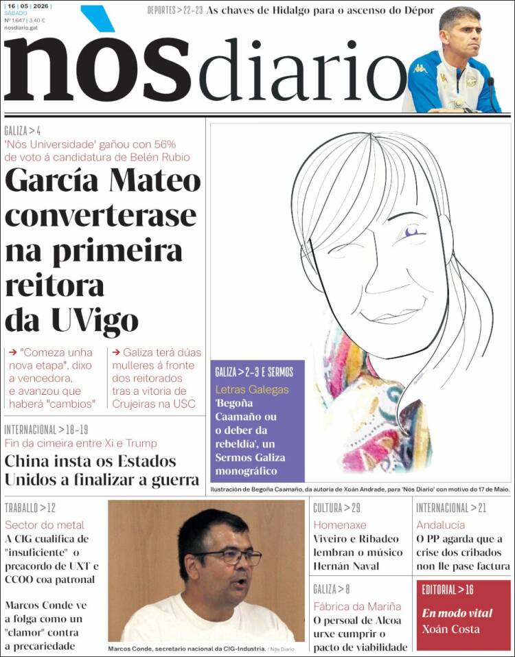 Portada de Nòs Diario (Espa&ntilde;a)