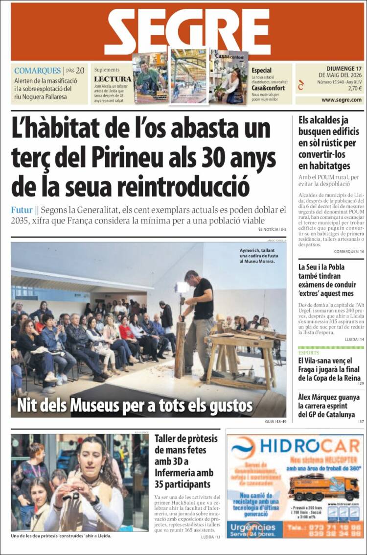 Portada de Segre (Espa&ntilde;a)
