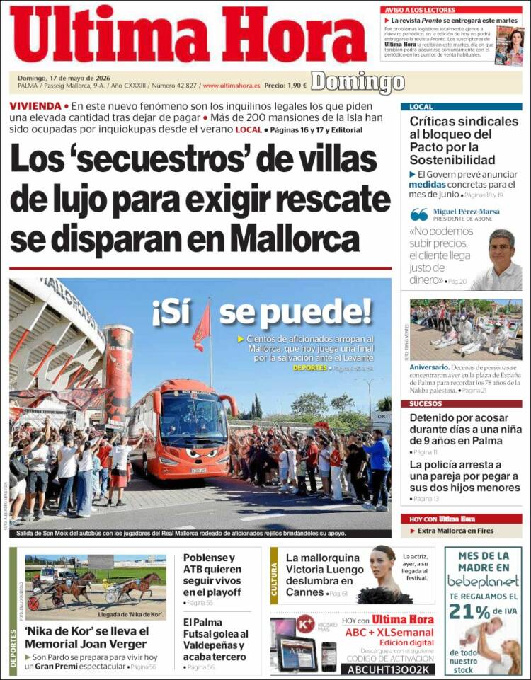 Portada de Última Hora (Espa&ntilde;a)
