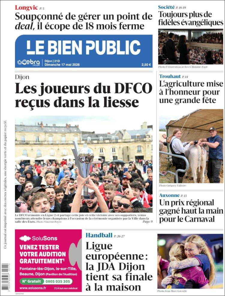 Portada de Le Bien Public (France)