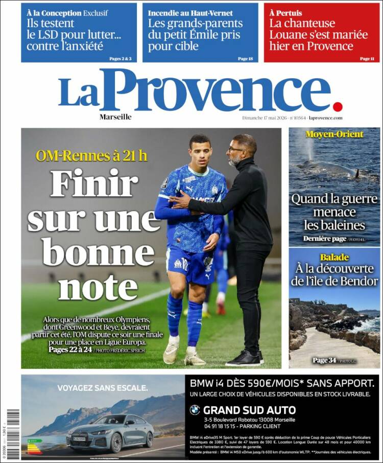 Portada de La Provence (Francia)