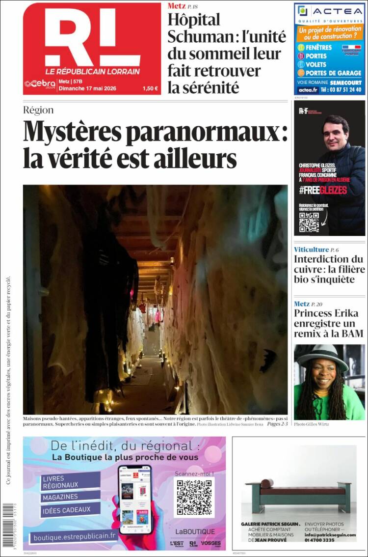 Portada de Le Republicain Lorrain (Francia)