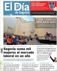 Portada de El Día de Segovia (Espa&ntilde;a)