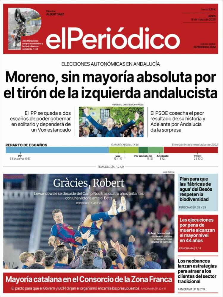 Portada de El Periódico (Espa&ntilde;a)