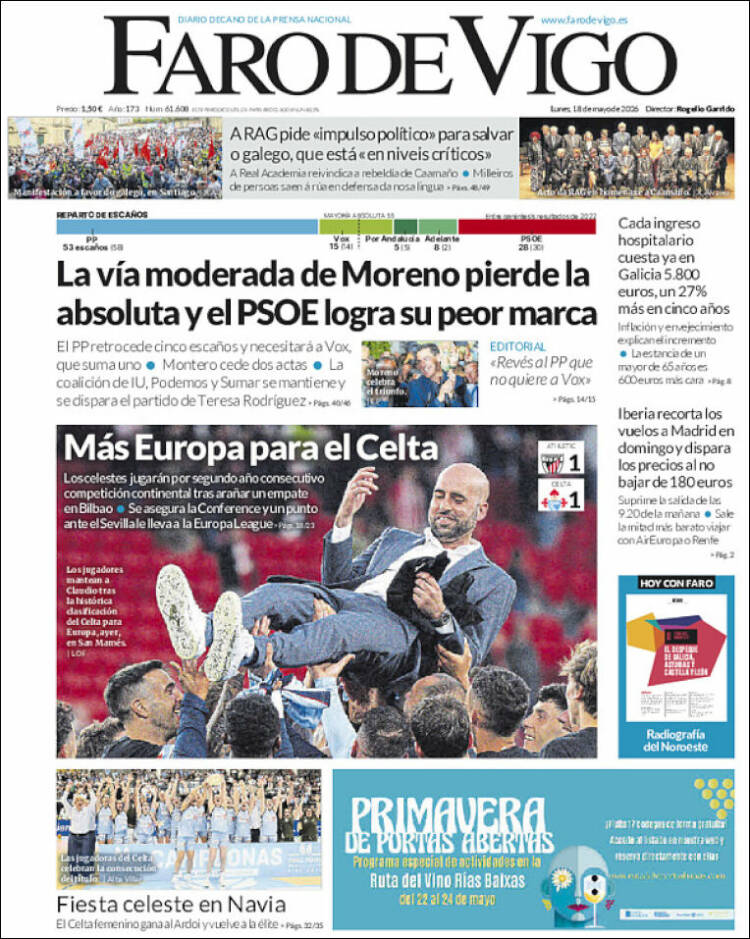 Portada de Faro de Vigo (Espa&ntilde;a)