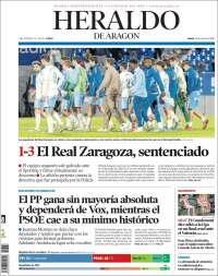 Portada de Heraldo de Aragón (Espa&ntilde;a)