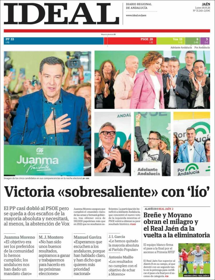 Portada de El Ideal de Jaén (Espa&ntilde;a)