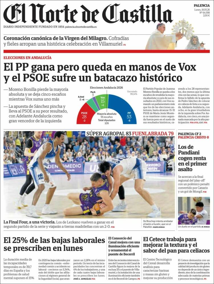 Portada de Norte de Castilla - Palencia (Espa&ntilde;a)