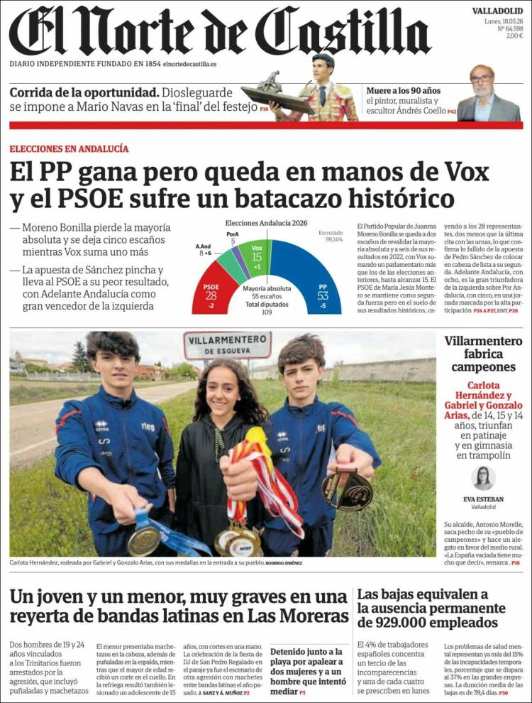 Portada de Norte de Castilla - Valladolid (Espa&ntilde;a)
