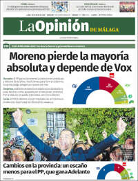 Portada de La Opinión de Málaga (Espa&ntilde;a)