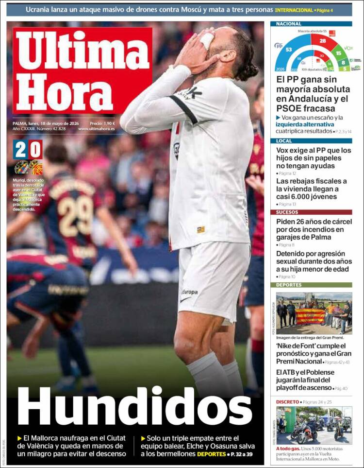 Portada de Última Hora (Espa&ntilde;a)