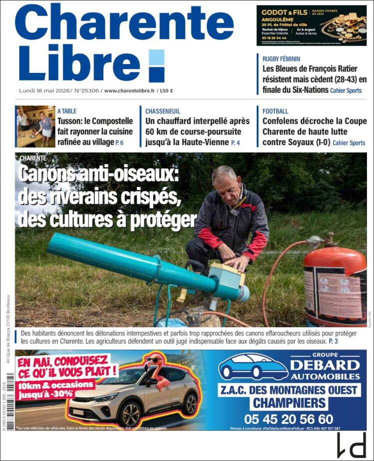 Portada de Charente Libre (Francia)