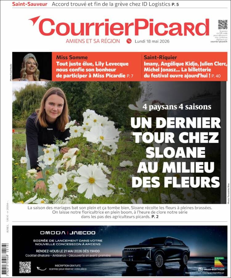 Portada de Courrier Picard (Francia)