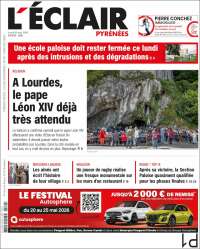 Portada de L'Eclair des Pyrénées (Francia)