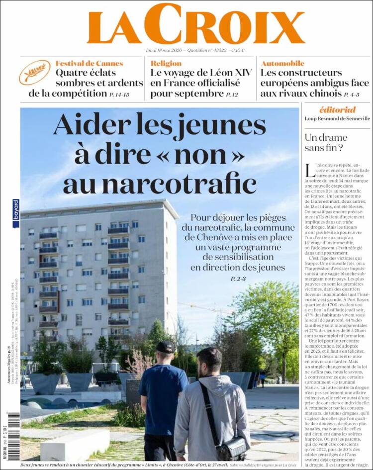 Portada de La Croix (Francia)