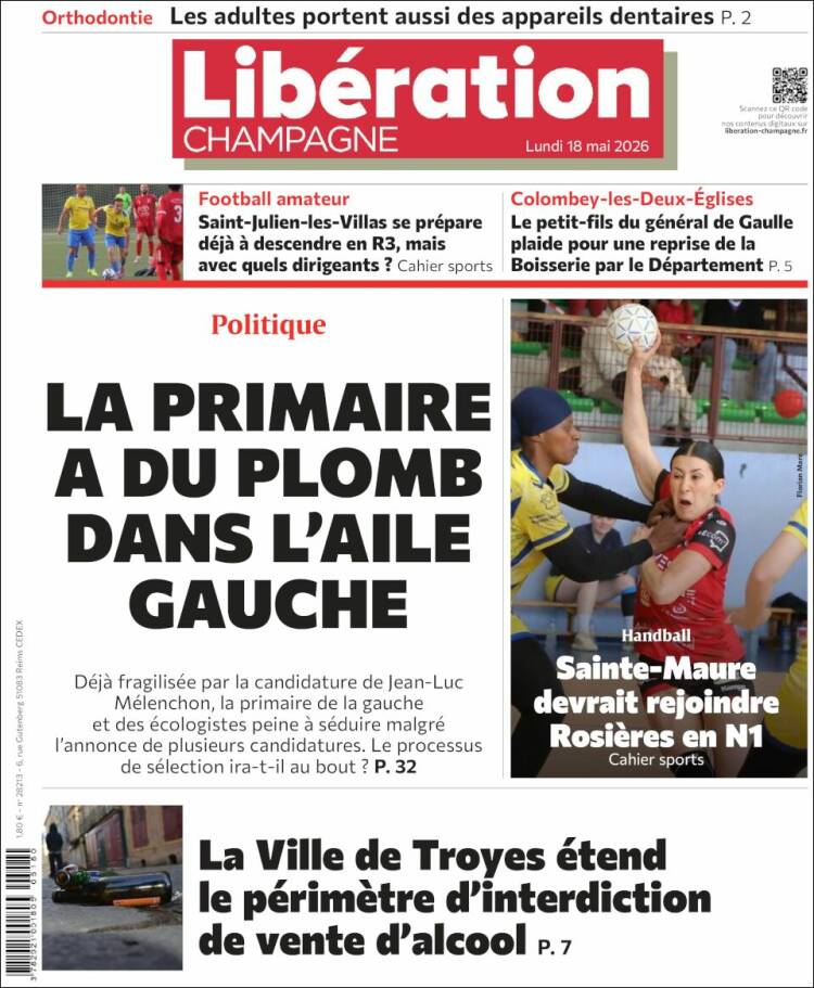 Portada de Libération Champagne (Francia)