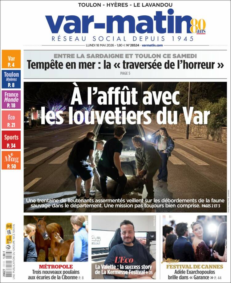 Portada de Var-Matin (Francia)
