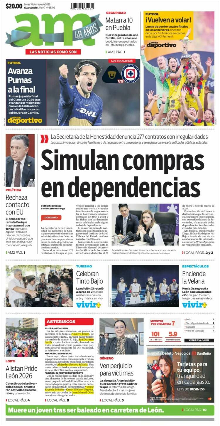 Portada de Al Día A.M. (M&eacute;xico)