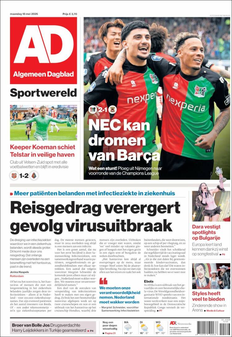 Portada de AD (Pa&iacute;ses Bajos)