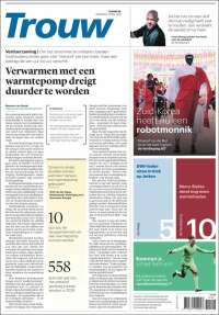 Portada de Trouw (Pa&iacute;ses Bajos)