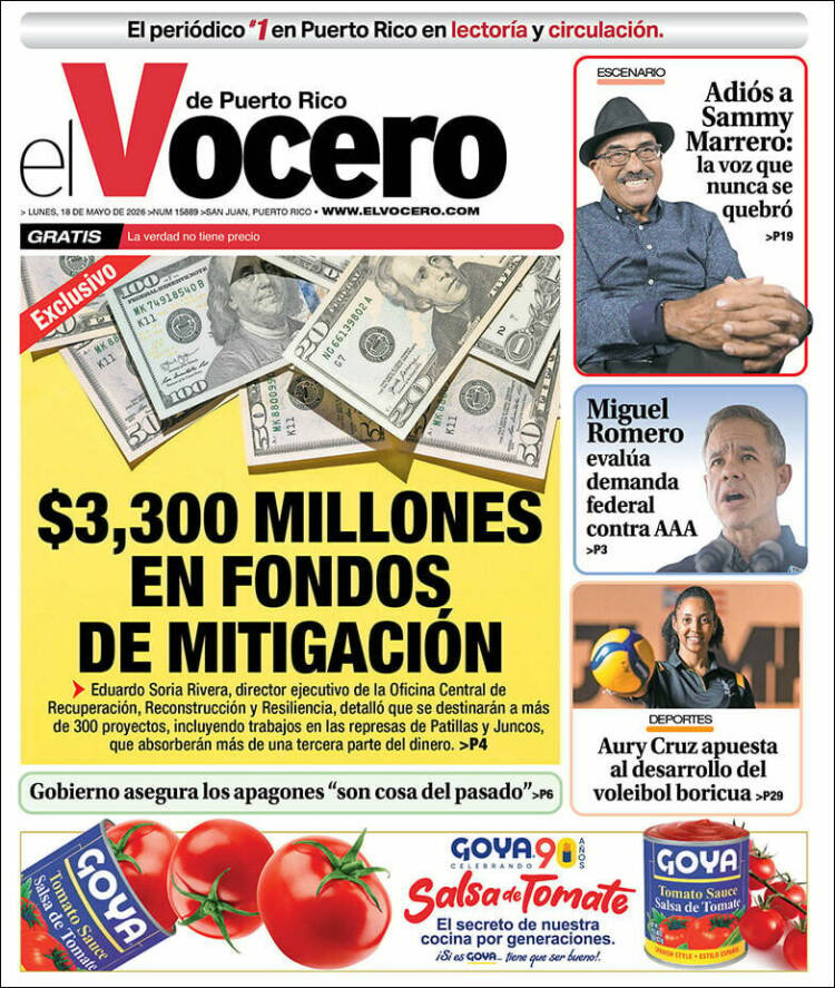 Portada de Vocero (Puerto Rico)