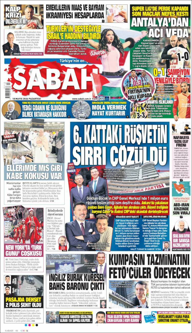 Portada de Sabah (Turqu&iacute;a)