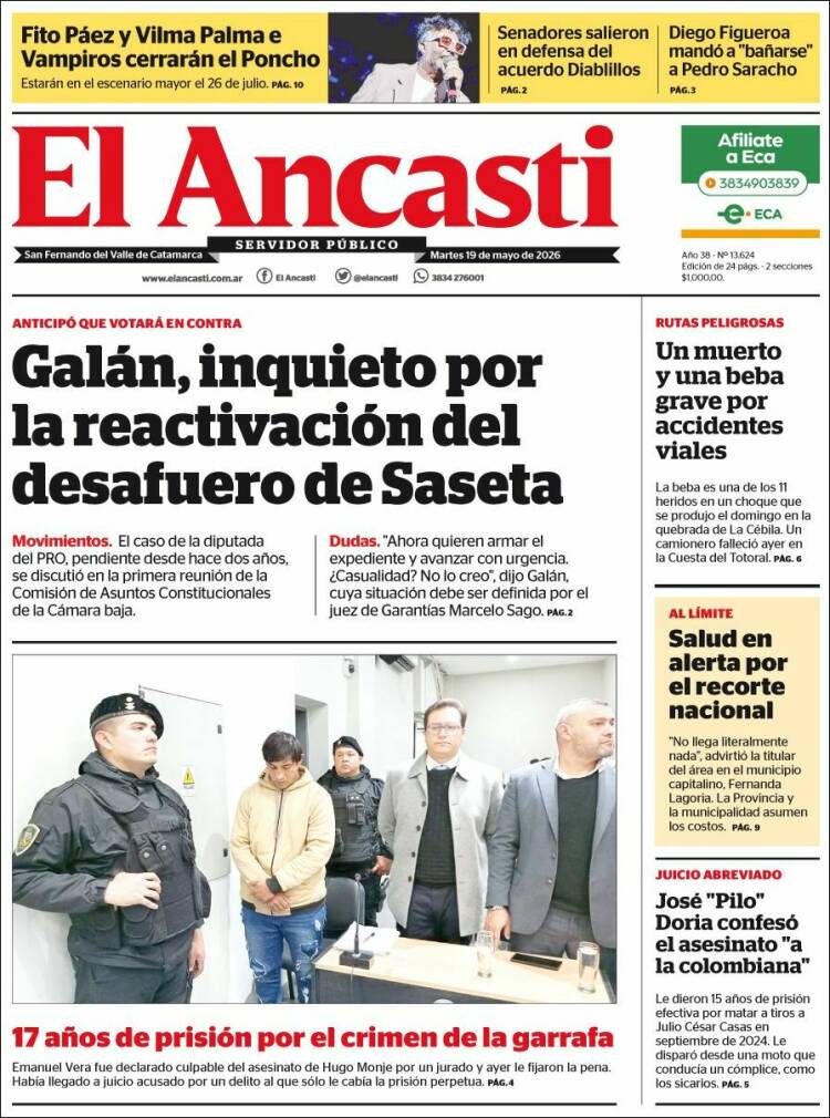 Portada de El Ancasti (Argentina)