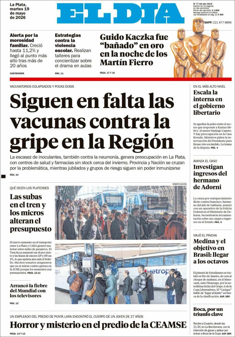 Portada de El Día de la Plata (Argentina)