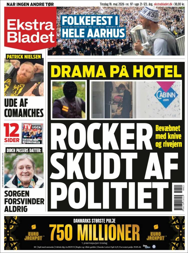 Portada de Ekstra Bladet (Dinamarca)