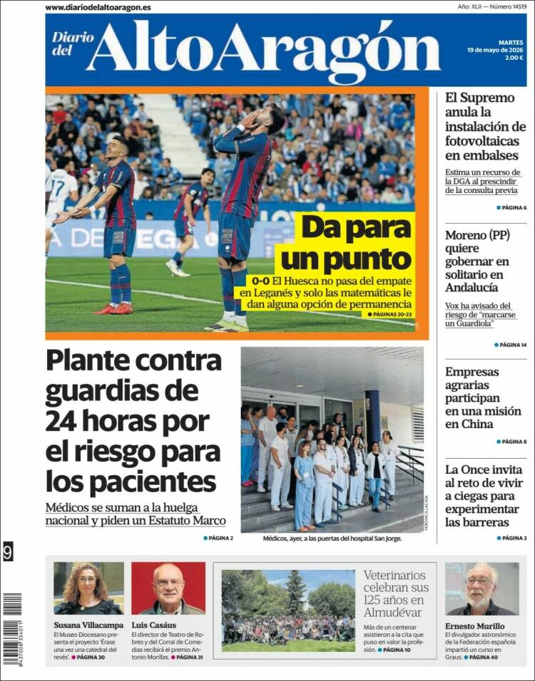 Portada de Diario del AltoAragón (Espa&ntilde;a)